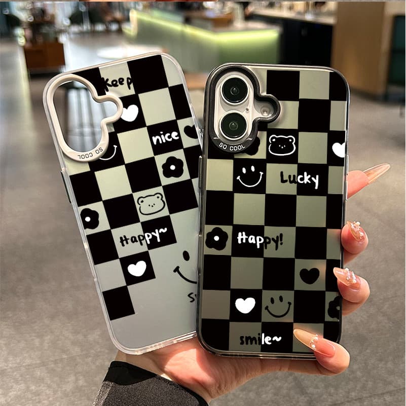 สำหรับ OPPO A18 A38 A15 A15s A60 A35 A17 A17K A79 5Gหมีน้อยสีดำและสีขาว OPPOA57 A77 A77S รูปที่ 7