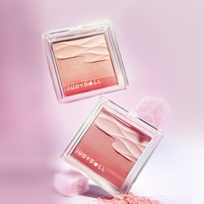 Judydoll 2-in-1 บลัชออนเนื้ออบ สองสี Matte Expansion & Satin Glow Highlight ปรับรูปหน้า 3D รูปที่ 9