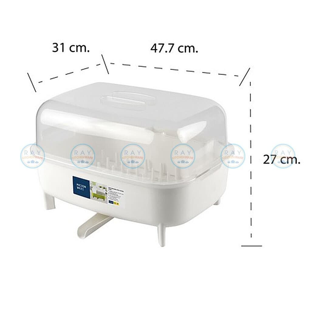 Super Lock ที่คว่ำจาน 48 ซม. มีฝาปิด มีท่อระบายน้ำ 5597 Micronware รูปที่ 4