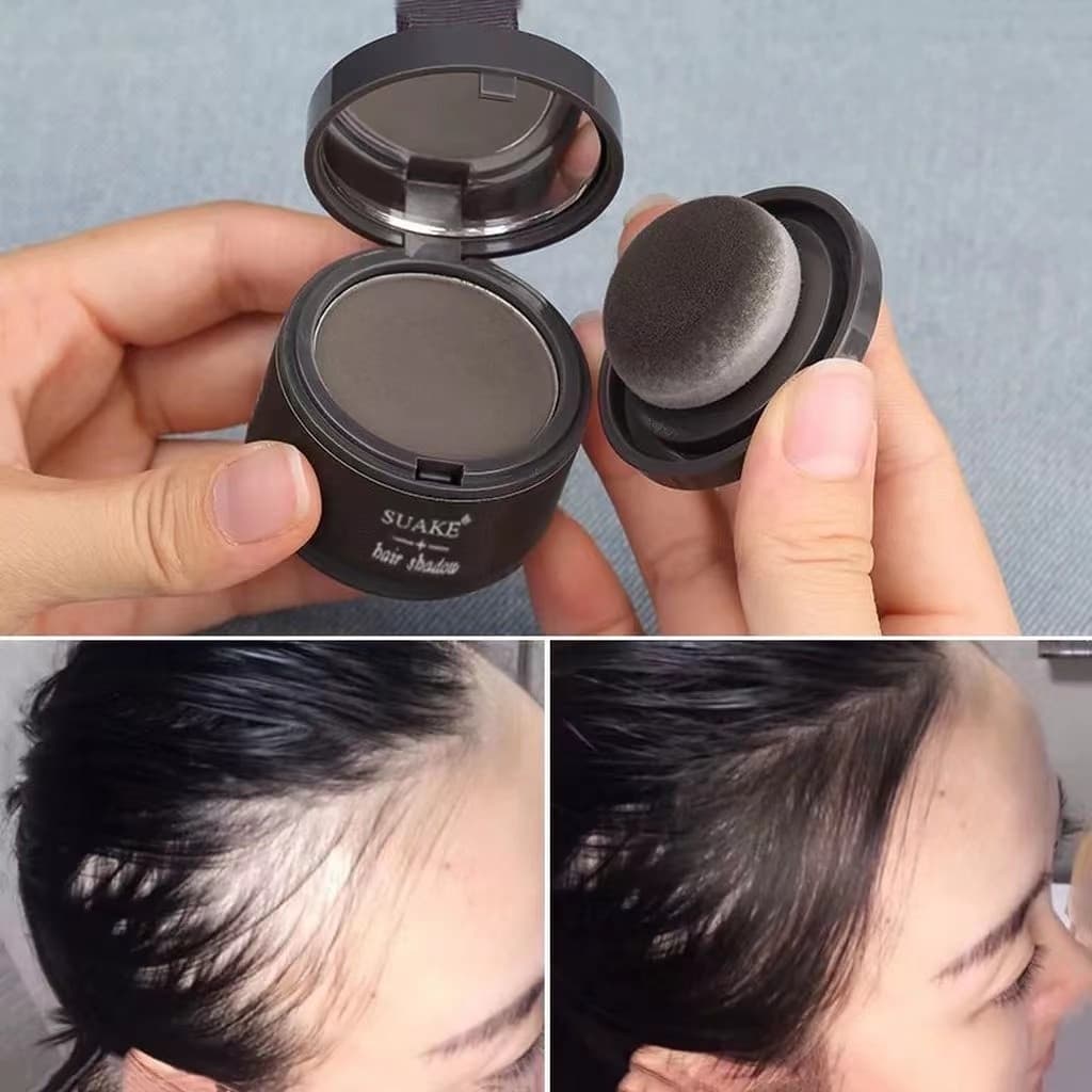 แป้งเงาผม ผงแฮร์ไลน์ แป้งฝุ่นปิดหัวเถิก หัวเหม่ง หัวล้าน ปิดผมหงอก ตกแต่งไรผมให้ดูหนาขึ้น รูปที่ 4