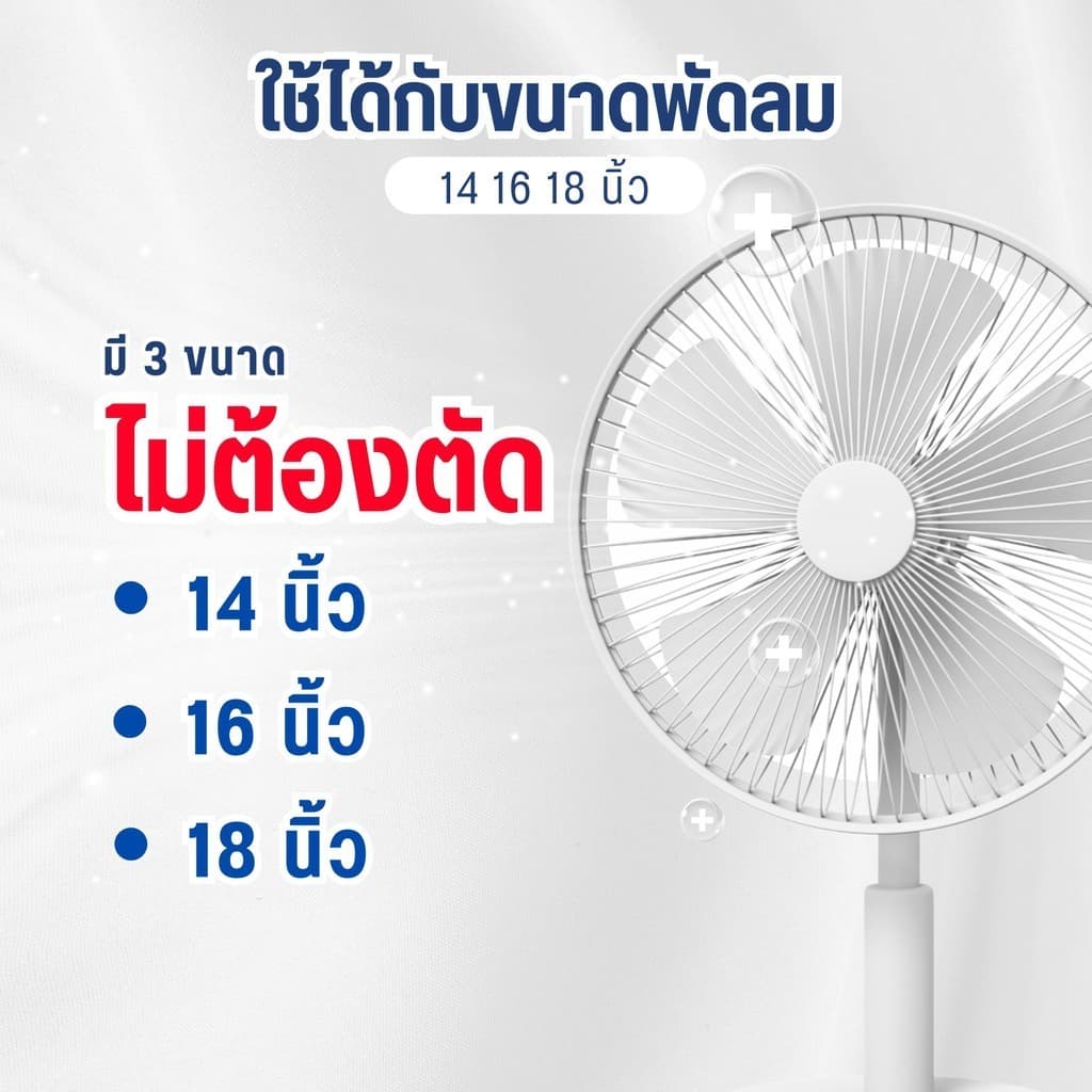 แผ่นกรองอากาศพัดลม สำหรับพัดลม ชนิดสำเร็จรูป ใช้ได้กับพัดลมขนาด 14" 16" 18" ติดตั้งง่าย รูปที่ 3