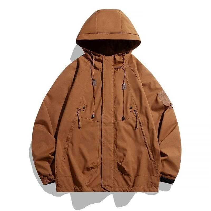 MNO.9 Jackets J90 แจ็คเก็ตผ้าร่ม มีฮู้ด กันลม กันแดด เนื้อผ้า2ชั้น มีกระเป๋าหน้า ซิปซ่อน ชายเสื้อปรับจั๊ม ปลายแขนสม็อค รูปที่ 3