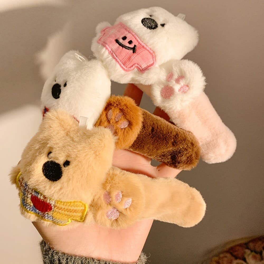 Snow Bear กิ๊บติดผมตุ๊กตาน่ารักสําหรับผู้หญิงด้านหลังศีรษะคลิปขนาดใหญ่ Headwear Duckbill คลิป รูปที่ 3