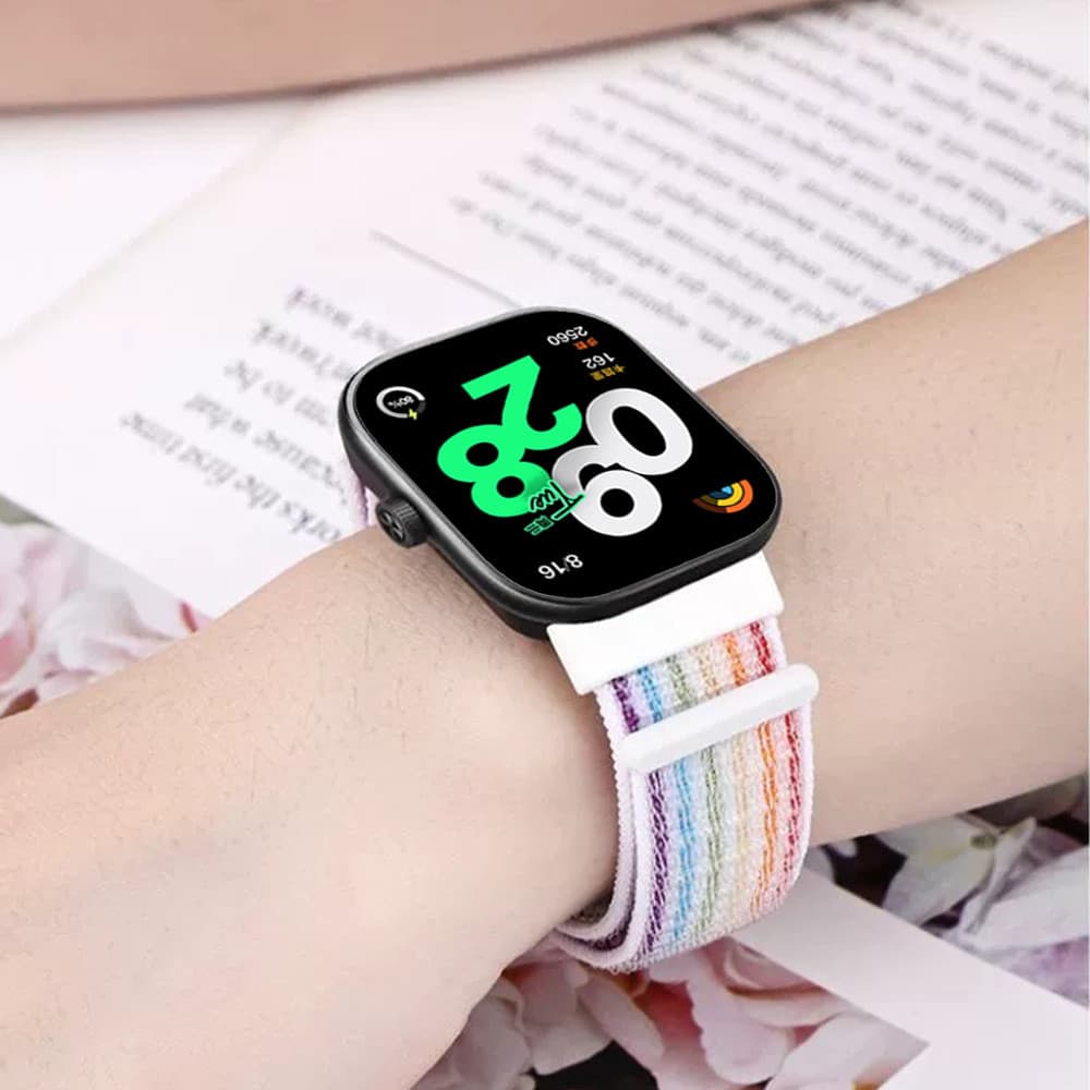 สายรัดไนลอนสำหรับ for Redmi Watch 6 5 4 สายรัดข้อมือแบบยืดหยุ่นแบบนุ่มสำหรับอุปกรณ์เสริม for Mi Band 10 9/8 Pro รูปที่ 3