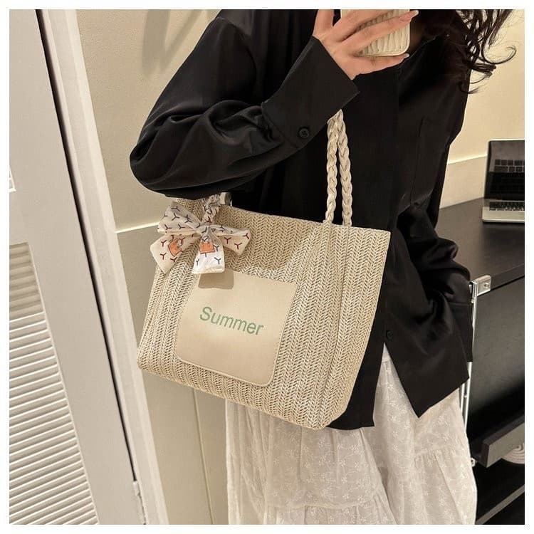 HiH shop: กระเป๋าใบใหญ่สำหรับผู้หญิงสะพายข้างได้ถือได้หนัง มีซิปด้วย SP7159 รูปที่ 6