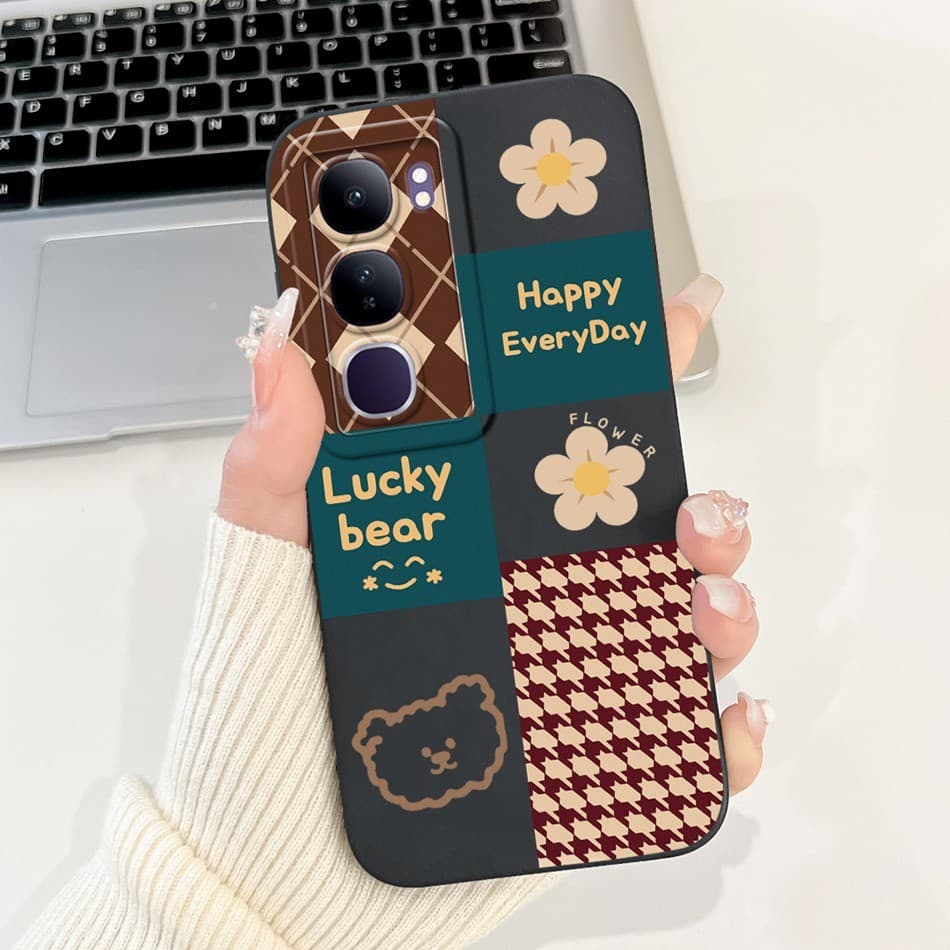 Vivo Y200 Cool Moon Milk Ripple รูปแบบเคสโทรศัพท์ Vivo Y200 5G เลนส์ป้องกันกรณีซิลิคอนอ่อน รูปที่ 2