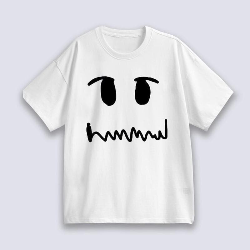 ใหม่ Unisex เสื้อยืด พิมพ์ลาย Roblox Man Face Game สําหรับผู้ชาย T-shirt เป็นกลางCOD เสื้อยืดแขนสั้นลายดอกไม้ รูปที่ 8