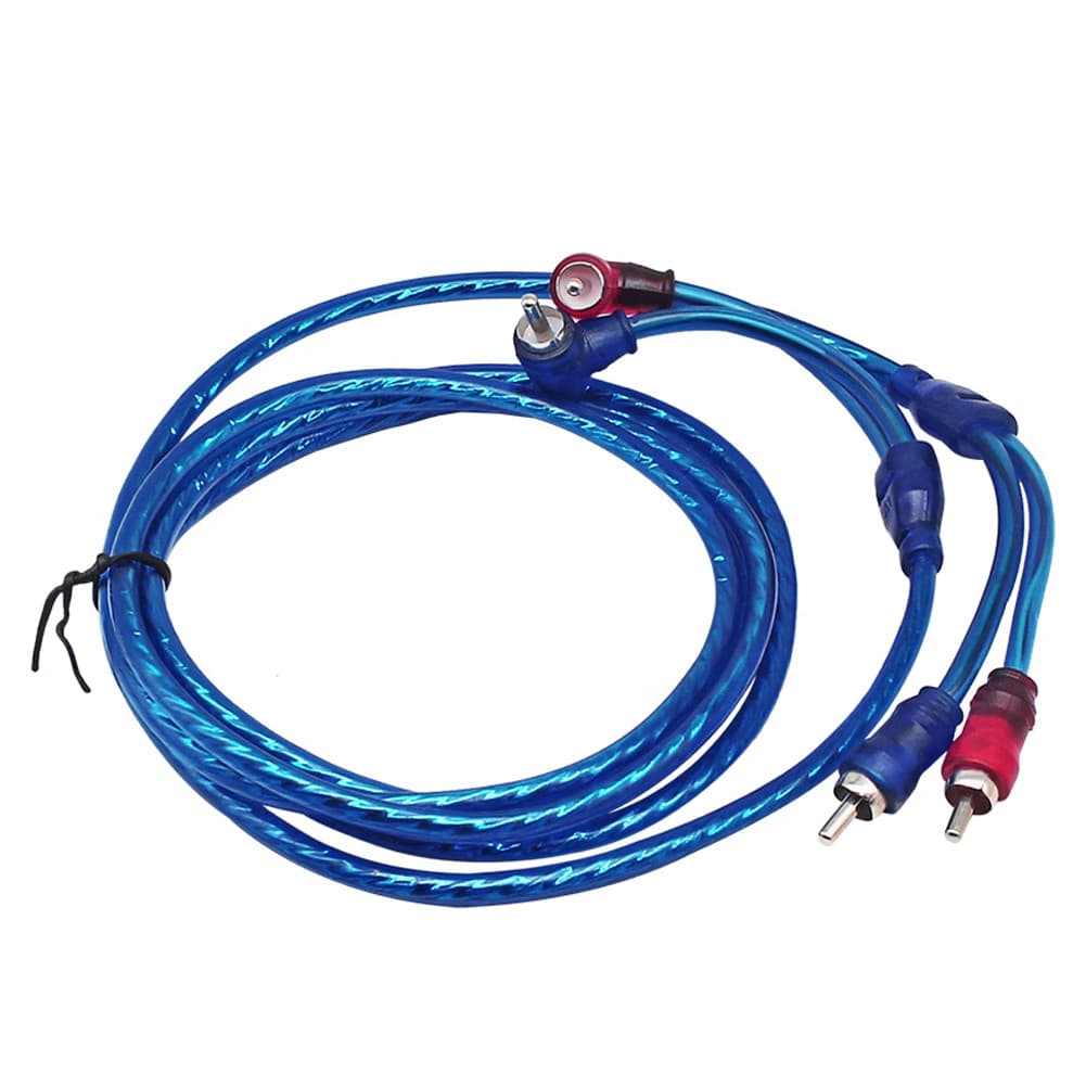 BLUE สายสัญญาณ RCA ทองแดงแท้ 2ออก2 สายRCA สายแจ็ค ใช้ได้ทั้งเครื่องเสียงบ้าน เครื่องเสียงรถยนต์ รูปที่ 8