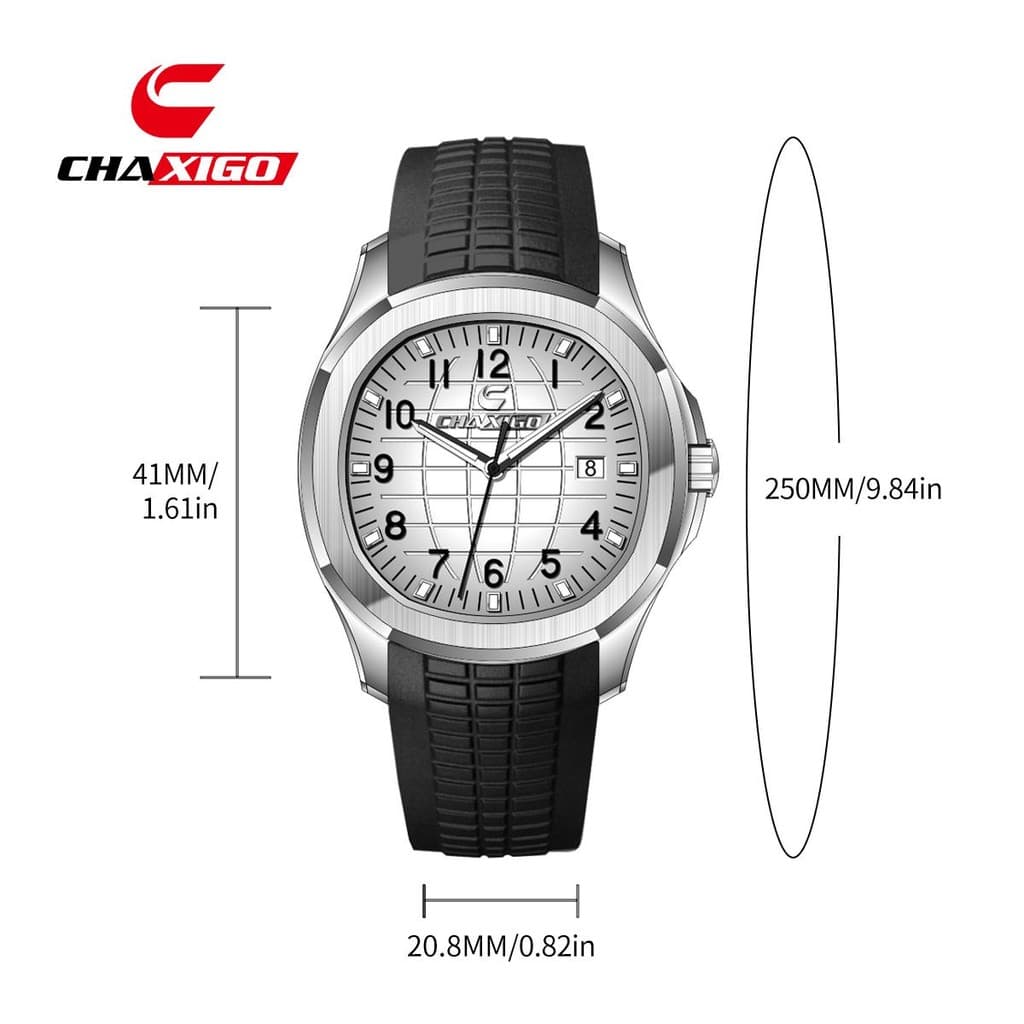 Chaxigo นาฬิกาผู้ชาย กันน้ำ 100% สายยาง ดีไซน์สปอร์ต ใส่ได้ทั้งผู้หญิงและผู้ชาย รุ่น CA039-1songkran รูปที่ 2