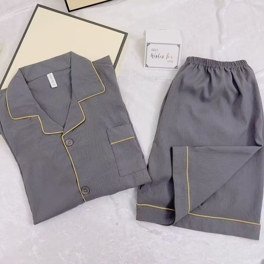 3333-1 B ชุดนอนแขนสั้นขาสั้นผู้ชายผ้าคอตตอน ชุดนอนสีพื้นเกรดพรีเมี่ยม ผ้านุ่มลื่นใส่สบาย จากดไทย รูปที่ 6