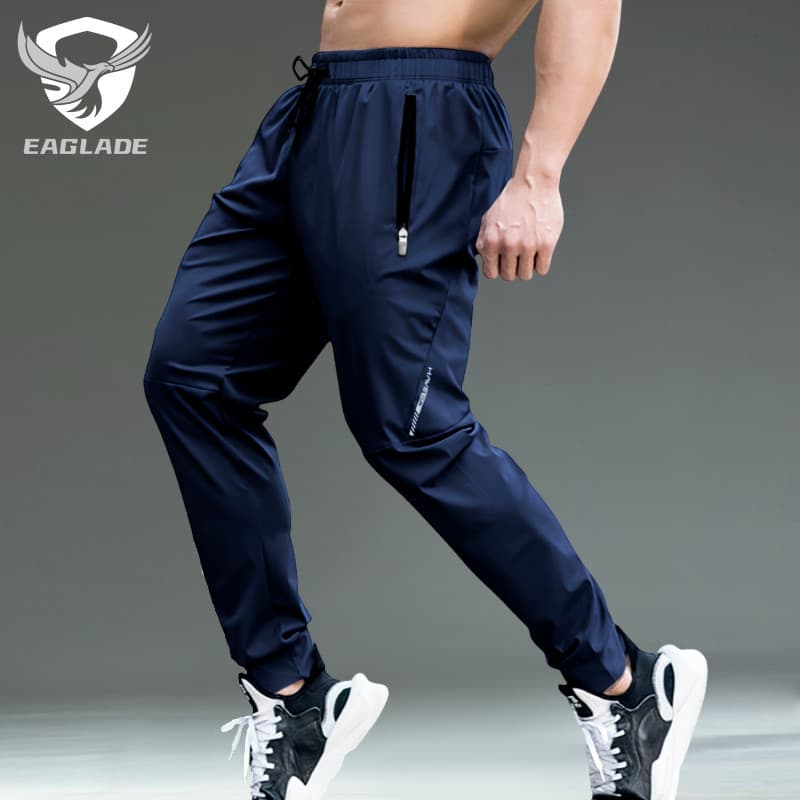 EAGLADE Jogging Sweat Cuffed Jogger กางเกงสําหรับชายกางเกง Quick Drying Breathable ยืดในสีกรมท่า E05 รูปที่ 1