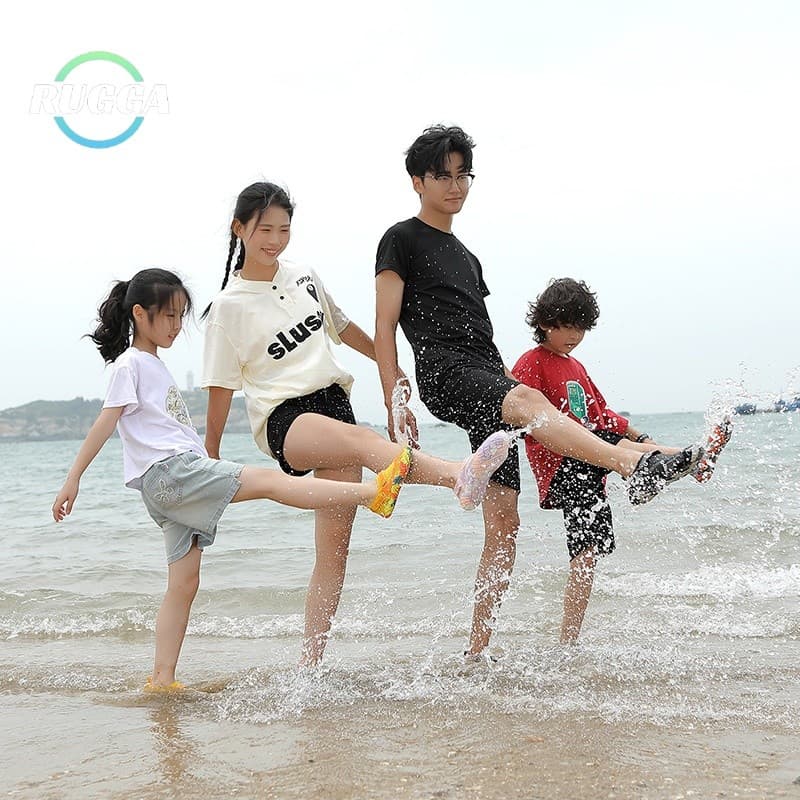 RUGGA 2025 original ใหม่ unisex เด็ก Aqua น้ําชายหาดว่ายน้ํา surf รองเท้าสําหรับชายหญิงยาง Anti slip แห้งเร็ว barefoot ขี่จักรยานกลางแจ้งว่ายน้ําลุยรองเท้าริมทะเล Aquashoes รูปที่ 3