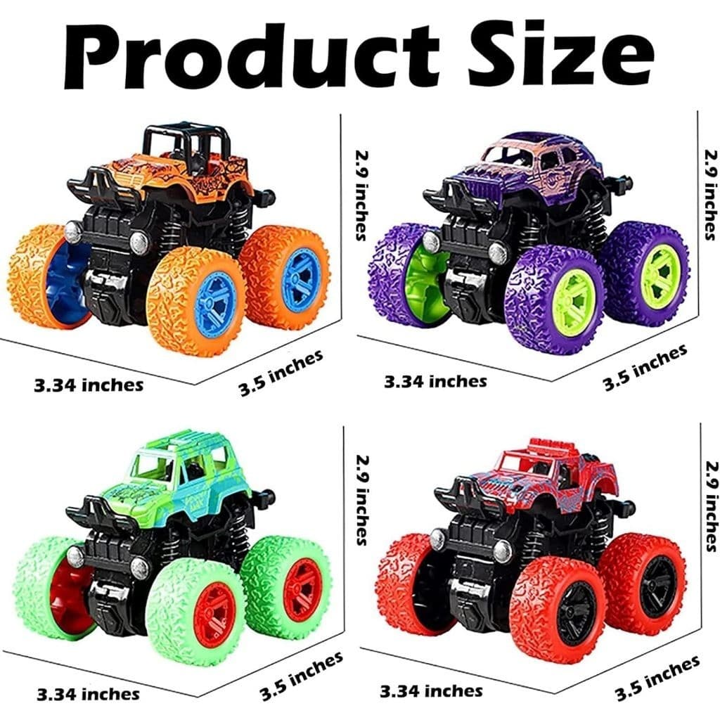 รถของเล่นเด็กรถบิ๊กฟุตโช็คสปริง 4WD รถของเล่นสปริงดูดซับแรงกระแทก กันชนหน้า หมุนได้ 360 องศา รูปที่ 7