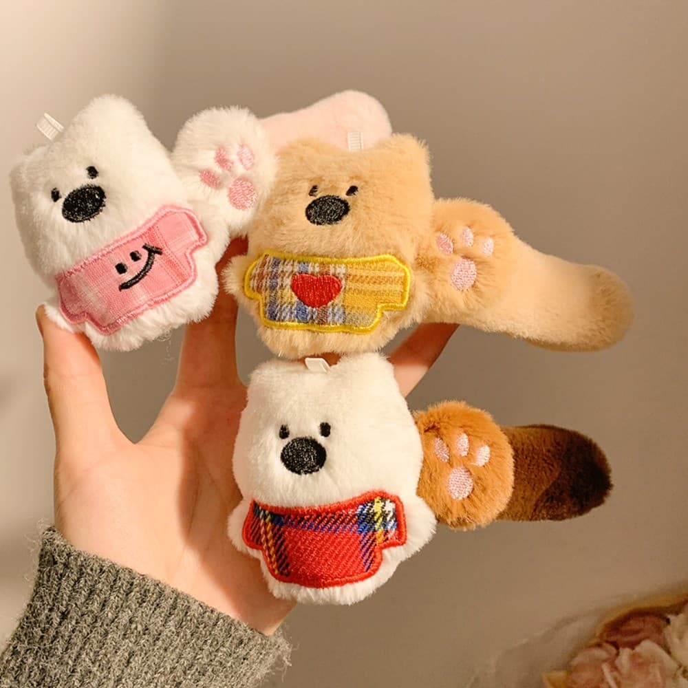 Snow Bear กิ๊บติดผมตุ๊กตาน่ารักสําหรับผู้หญิงด้านหลังศีรษะคลิปขนาดใหญ่ Headwear Duckbill คลิป รูปที่ 2