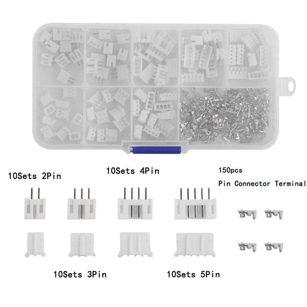 in สต็อกBLOOMZO 230 ชิ้น 2.54 มิลลิเมตร Pitch Terminal, 2 P 3 P 4 P 5pin XH2.54 Pin Connector, ชุดที่อยู่อาศัย 4 ค่าชายและหญิง Terminal Connector Kit รูปที่ 3