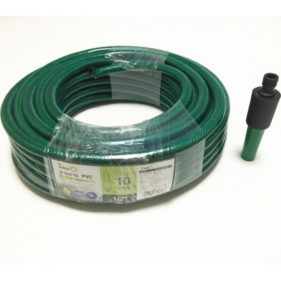 GlobalHouse Tree’O สายยาง พีวีซีเสริมใยแก้วพร้อมหัวฉีด 1/2“x10M รุ่น PGHLF12-10 สินค้าของแท้คุณภาพดี รูปที่ 1