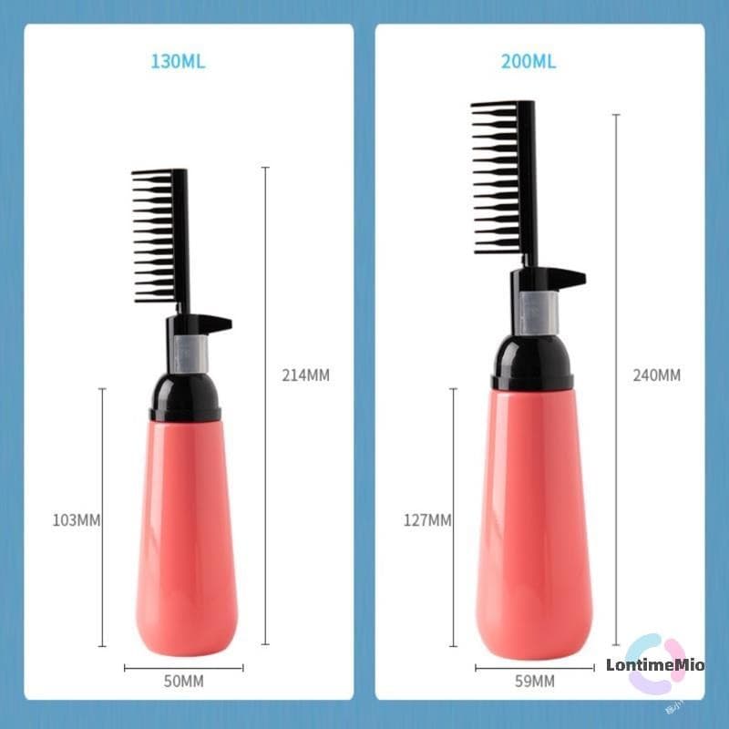 Lontimemio] หวีอุ่นผมขวดย้อมผมที่ว่างเปล่าพร้อมแปรง Applicator Dispensing Salon ใหม่ รูปที่ 5
