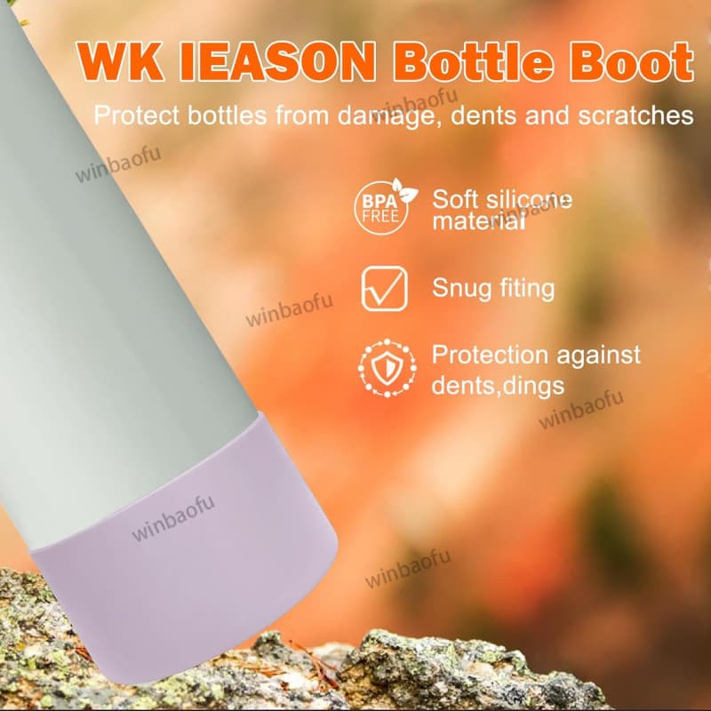 ซิลิโคนขวดน้ํา Boot สําหรับ Owala 24oz 32oz 40oz, ป้องกันขวดด้านล่างฐานสําหรับ Owala FreeSip Twist และ Flip Flask ขวด รูปที่ 5