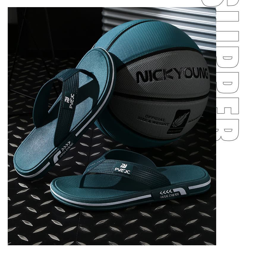 รองเท้าแตะผู้ชาย Flip-Flops ใส่ชายหาด ฤดูร้อน พื้นนุ่ม กันลื่น ทนสึกหรอ รูปที่ 4