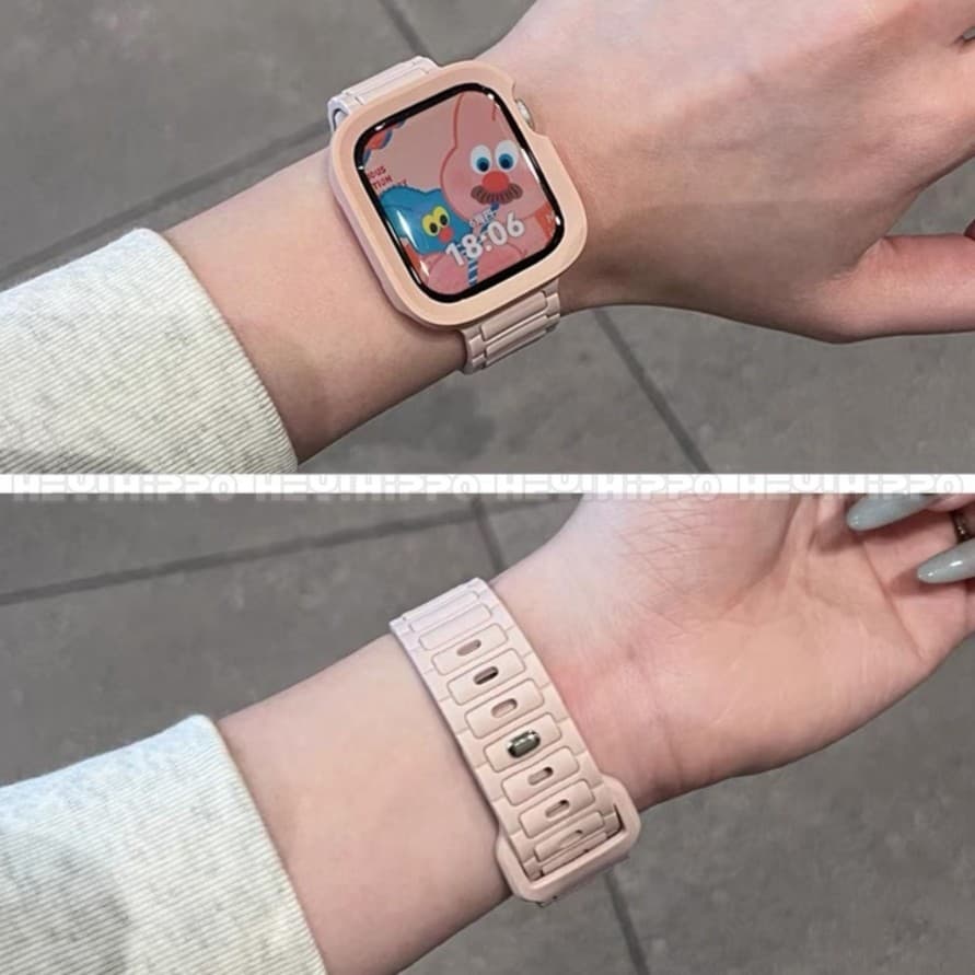 สายรัดซิลิโคนสามเส้นพร้อมเคสป้องกันเหมาะสําหรับสมาร์ทวอทช์ซีรีส์ 10/9/8/7/6/5/กับ/4/3/2/1 สายรัดสีลูกกวาดเหมาะสําหรับ ฉันดู 49/46/45/44/42/41/40/438มม รูปที่ 8
