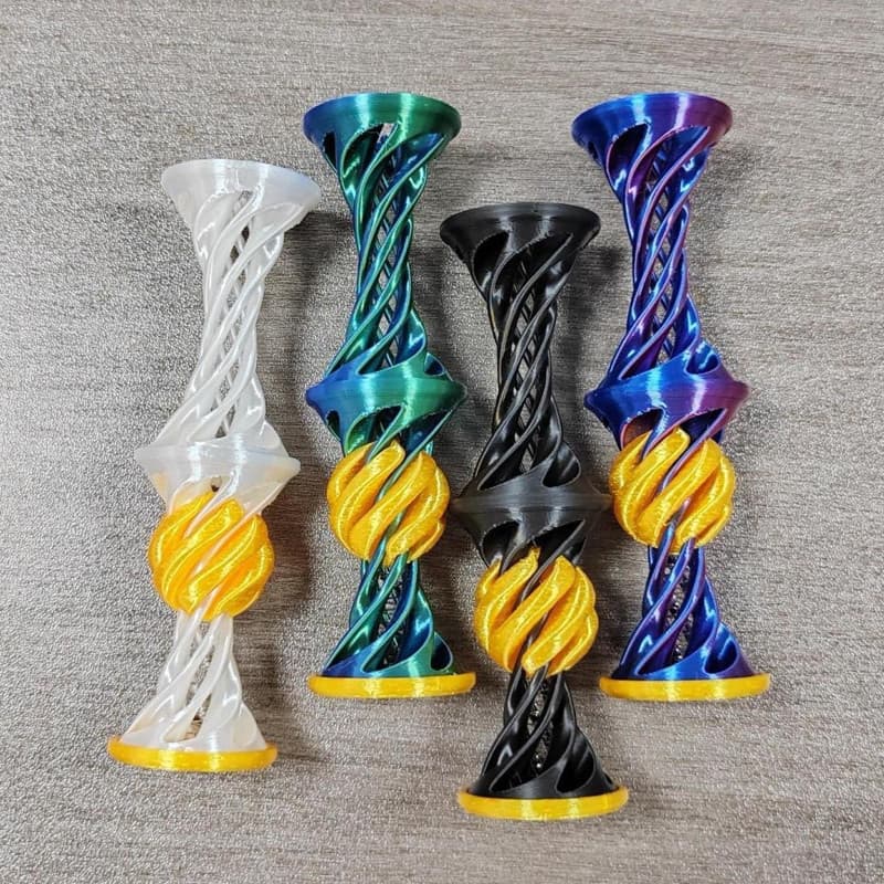 3D Double Layer Helical Tree ความหลากหลายเด็ก Decompression เครื่องประดับพิมพ์ Pyramid Passthrough Fidget ของเล่นของขวัญ รูปที่ 2