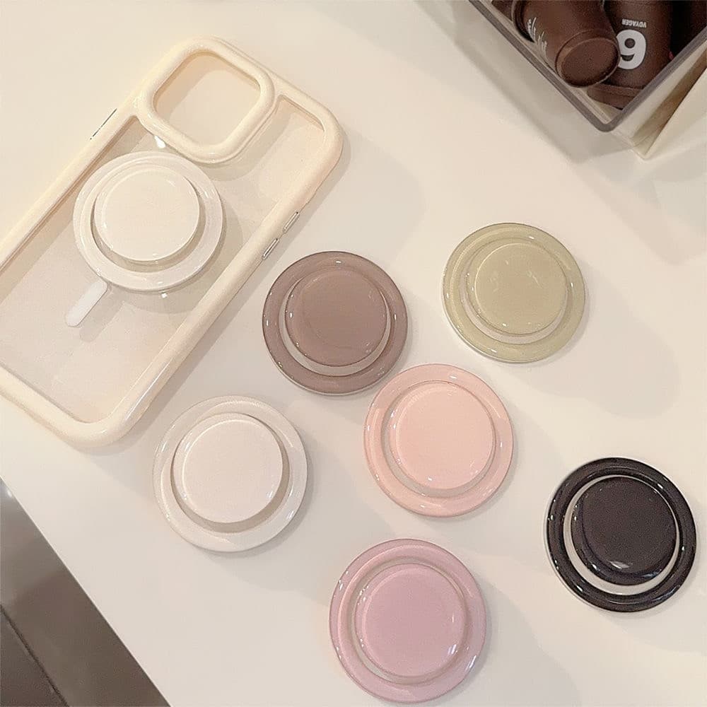 Macron สีทึบเรียบง่ายพับได้สําหรับโทรศัพท์แม่เหล็ก Griptok Stand สําหรับ iPhone ที่วางเคสชาร์จไร้สาย รูปที่ 1