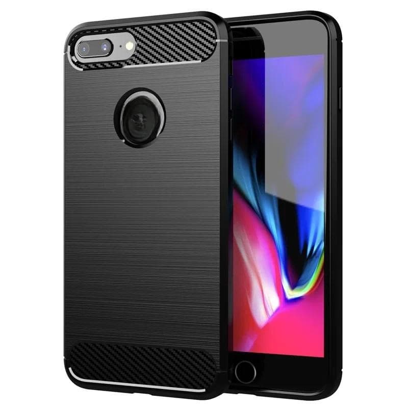 เคสโทรศัพท์แบบนุ่มสําหรับiPhone 7 8 plus 6 6S SE2 SE3 XR XS Max Xคาร์บอนไฟเบอร์TPU ShockProofปกหลังซิลิโคนกรณี รูปที่ 3
