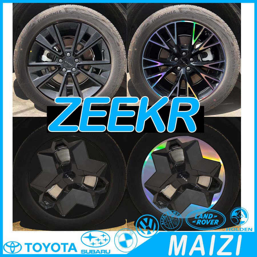 พร้อม ดุมล้อ X สติ๊กเกอร์ติดรถ ZEEKR 009 การปรับเปลี่ยนล้อ สติ๊กเกอร์สะท้อนแสง Q0SE รูปที่ 1