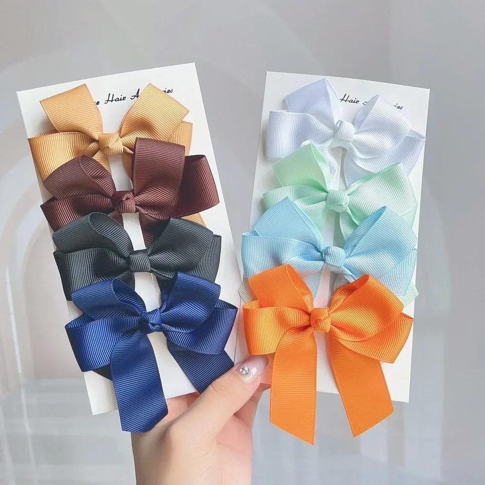 1 ชิ ้ น/ชุดสีทึบโบว ์ ผมคลิปสําหรับเด ็ กคลาสสิก Bowknot ริบบิ ้ น Hairpins พิธีรับปริญญา Headwear สาวอุปกรณ ์ เสริมผมขายส ่ ง รูปที่ 3