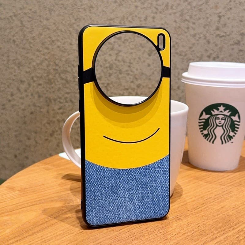 Thin & Light Minions Eyes Design Spliced หนังสําหรับ Vivo X200 Ultra X200S X200 Pro Mini X300 Pro X300 ฝาครอบโทรศัพท์ปลอก รูปที่ 8