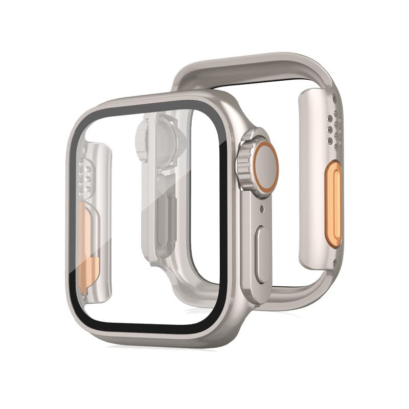 เคสฟิล์มกันรอยสําหรับ iWatch ขนาด 40/41/44/45 มม. Series 9/8/7/SE/6/5/4 โครงพลาสติกแข็ง ป้องกัน รูปที่ 6
