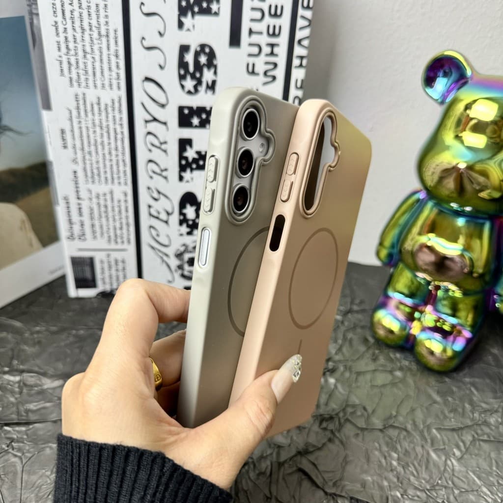 เคสโทรศัพท์แม่เหล็กสำหรับ Samsung Galaxy A56 A36 A26 A16 A06 A55 A35 A25 A15 A05S A05 5G 4G ซัมซุง Case ป้องกันการกระแทก สีพื้น ปก PC รูปที่ 5