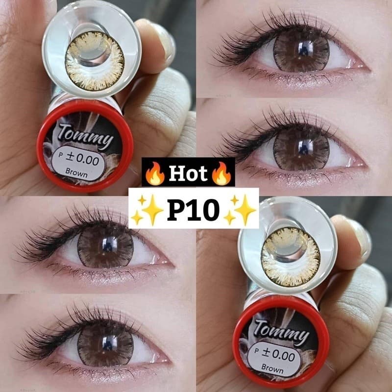 **มีค่าสายตา0.00-10.00**บิ๊กอาย ลายเกล็ดน้ำแข็งสายตาปกติ 0.00 เลนส์ขวดอย.ไทยรับรอง "Tommy " รายเดือน รูปที่ 4