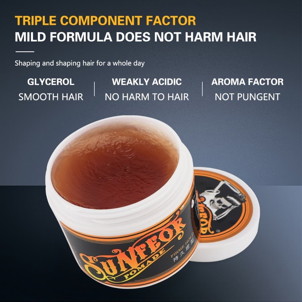 สปอตสปอตสปอต#Hairdressing Retro hair oil big back head shaping oil head mousse cream moisturizing shaping hair wax hair mud รูปที่ 4