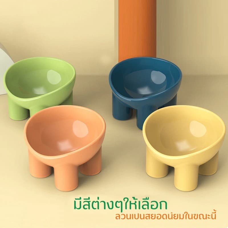 ชามกันมด แมว ชามอาหารแมว ชามอาหารสัตว์เลี้ยง ทรงเฉียง ชามอาหารสุนัข ที่วางอาหารสัตว์เลี้ยง เครื่องให้อาหารสัตว์เลี้ยง รูปที่ 1