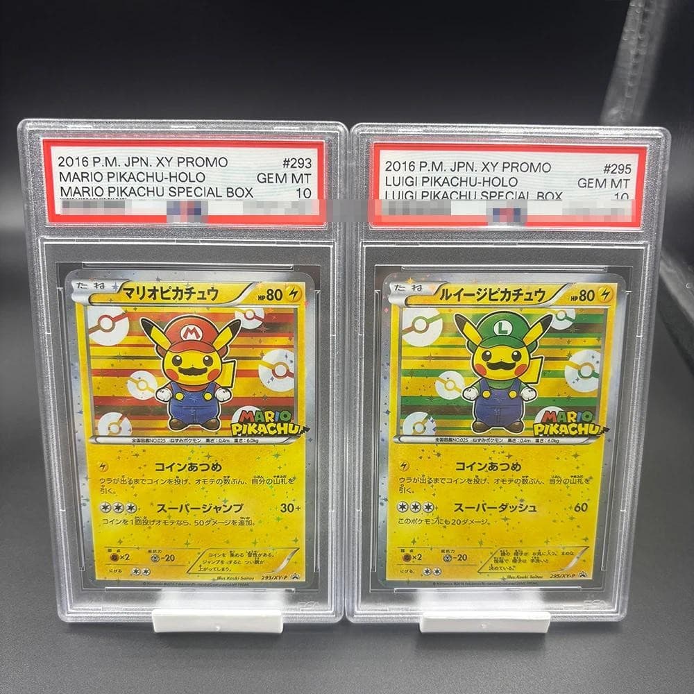 DIY PSA10 2016 PM. JPN.XY PIKACHU รุ่นคอลเลกชันการ์ด 10 จุดการ์ดหนู PIKACHU กล่องพิเศษอะนิเมะเกมการ์ดของเล่น รูปที่ 2