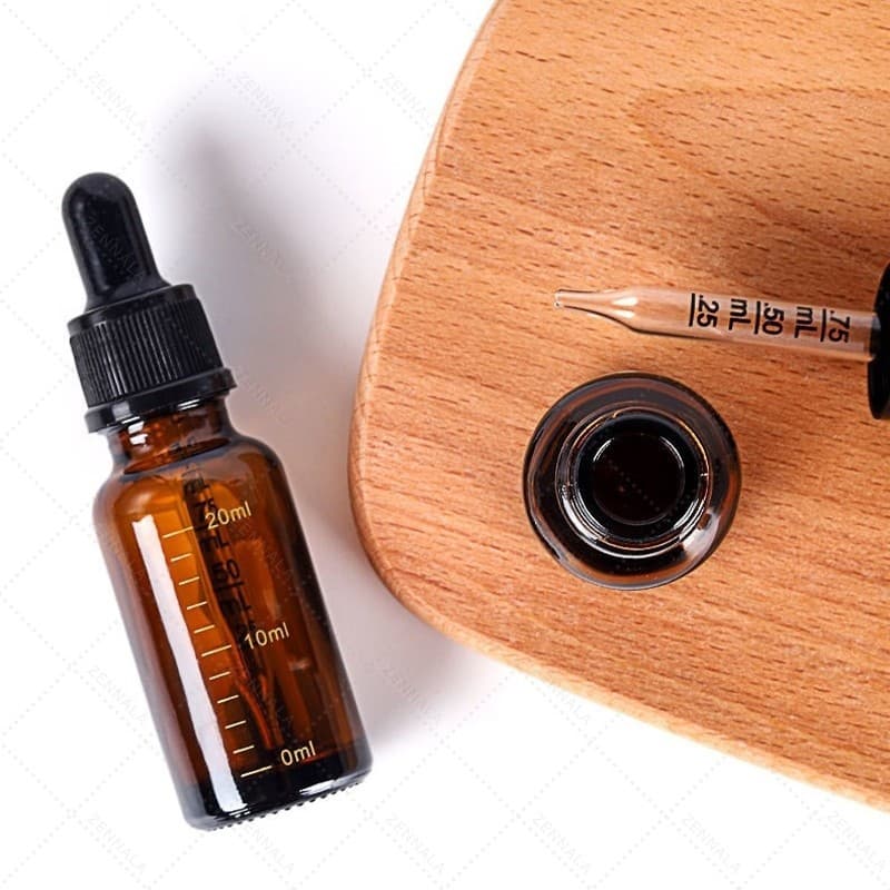 ขวดหยดสารสีชา ขวดแก้ว+หลอดหยด มีสเกล Amber Glass Dropper Bottle DIY รูปที่ 7