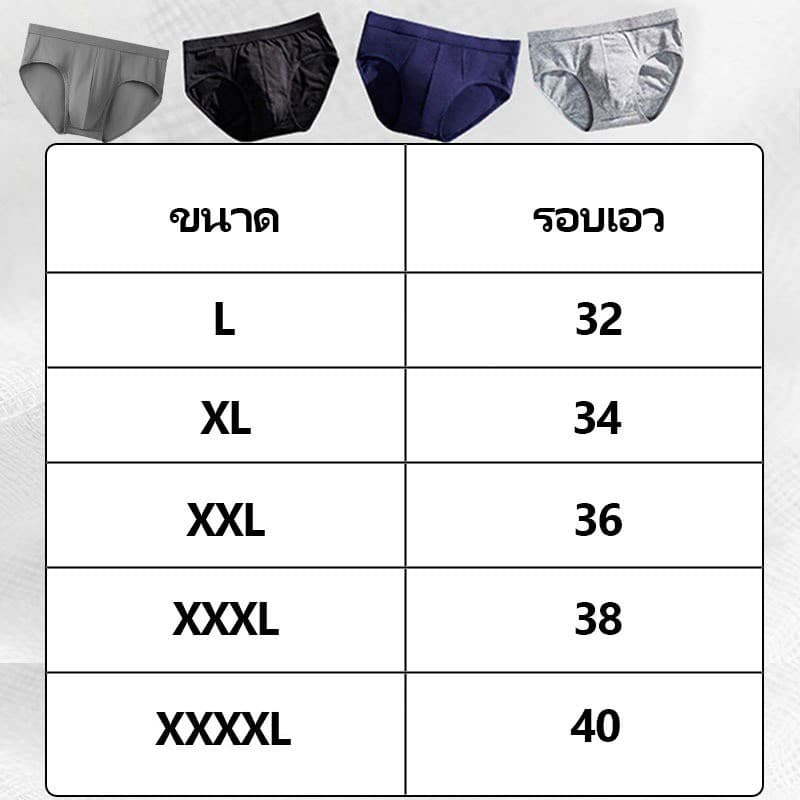#241 กางเกงในตัววี ผู้ชาย ผ้านิ่มพิเศษ สีฟ้าและสีเทา V-Shape กางเกงในผู้ชาย ผ้านิ่มใส่สบาย Man Clothing รูปที่ 2