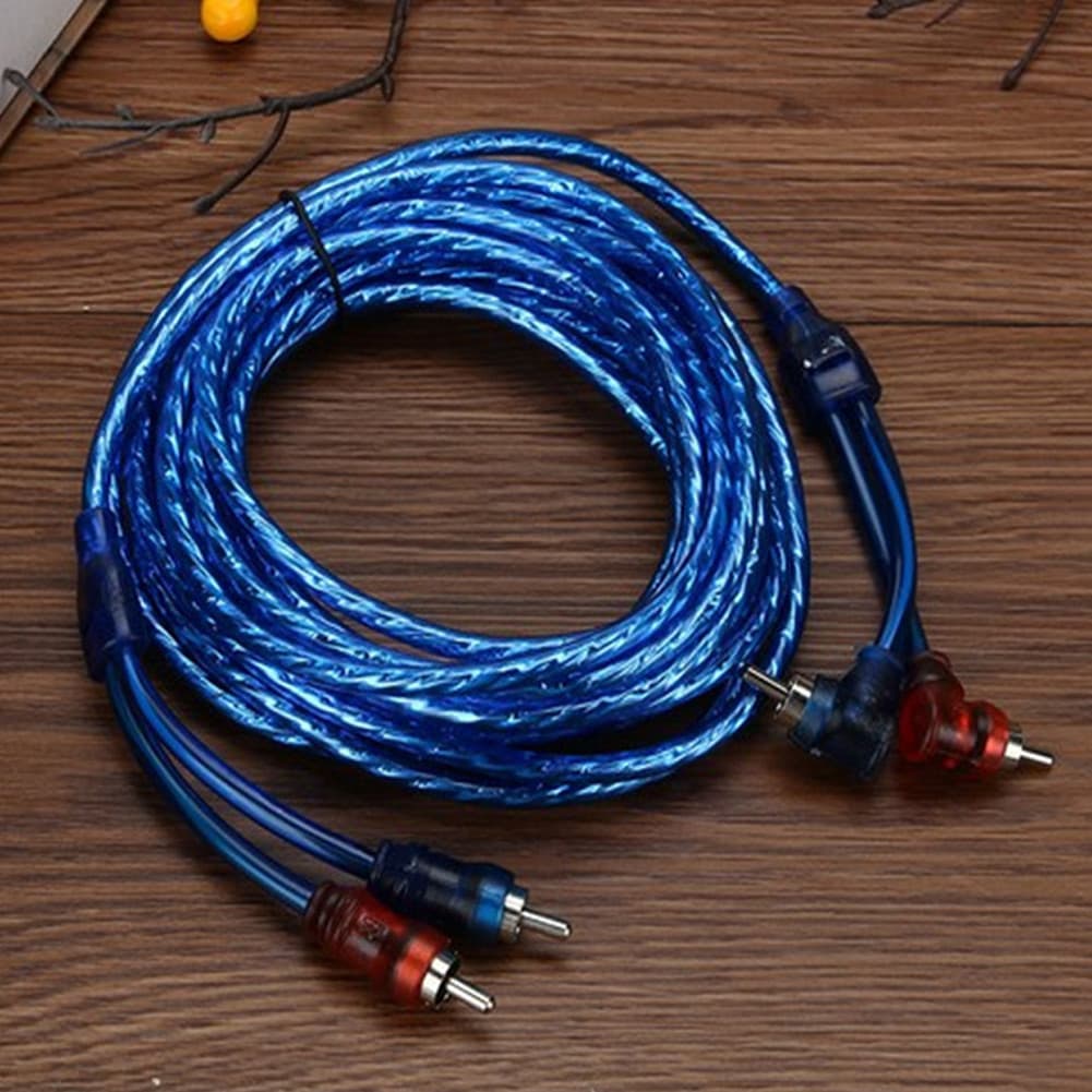 BLUE สายสัญญาณ RCA ทองแดงแท้ 2ออก2 สายRCA สายแจ็ค ใช้ได้ทั้งเครื่องเสียงบ้าน เครื่องเสียงรถยนต์ รูปที่ 4