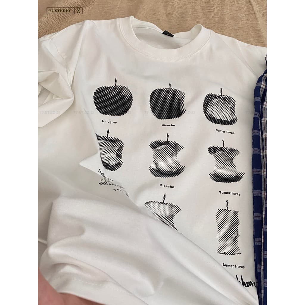 เสื้อยืด OVERSIZE T-SHIRT UNISEX แขนสั้น ผ้าฝ้าย100% ดีไซน์โบว์ สบายตัว ส่งเร็ว24ชม. สไตล์แฟชั่น ขนาด S-3XL รูปที่ 4