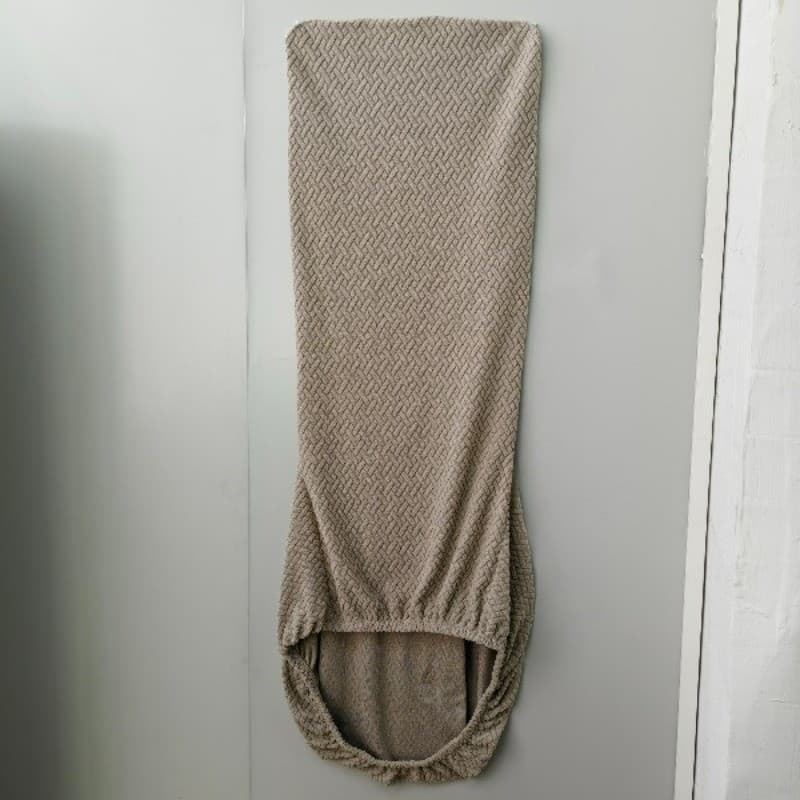 ผ้าคลุมเก้าอี้-หลังสูง ความสูง 60-75 ซม. ผ้าจักเวฟเฟิลลาย T-Shaped High-Back chair cover รูปที่ 7