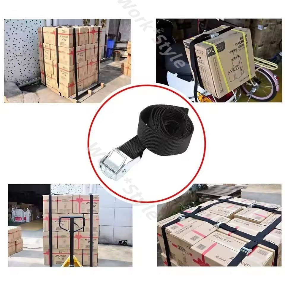 จัดส่งตอนนี้สายรัดมอเตอร์ไซค์ 1M/3M สายรัดท้ายรถ เข็มขัดรัดของ แข็งแรง ทนทาน รัดกล่อง กระเป๋า สัมภาระ ปรับความยาวได้ รูปที่ 9