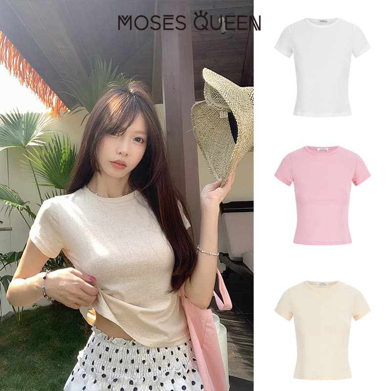 < MOSESQUEEN > กางเกงลูกเรือแขนสั้นพื้นฐาน สีหลากหลาย นุ่มสบาย ระบายอากาศได้ดี เหมาะสำหรับสวมใส่ประจำวัน #63576 รูปที่ 5