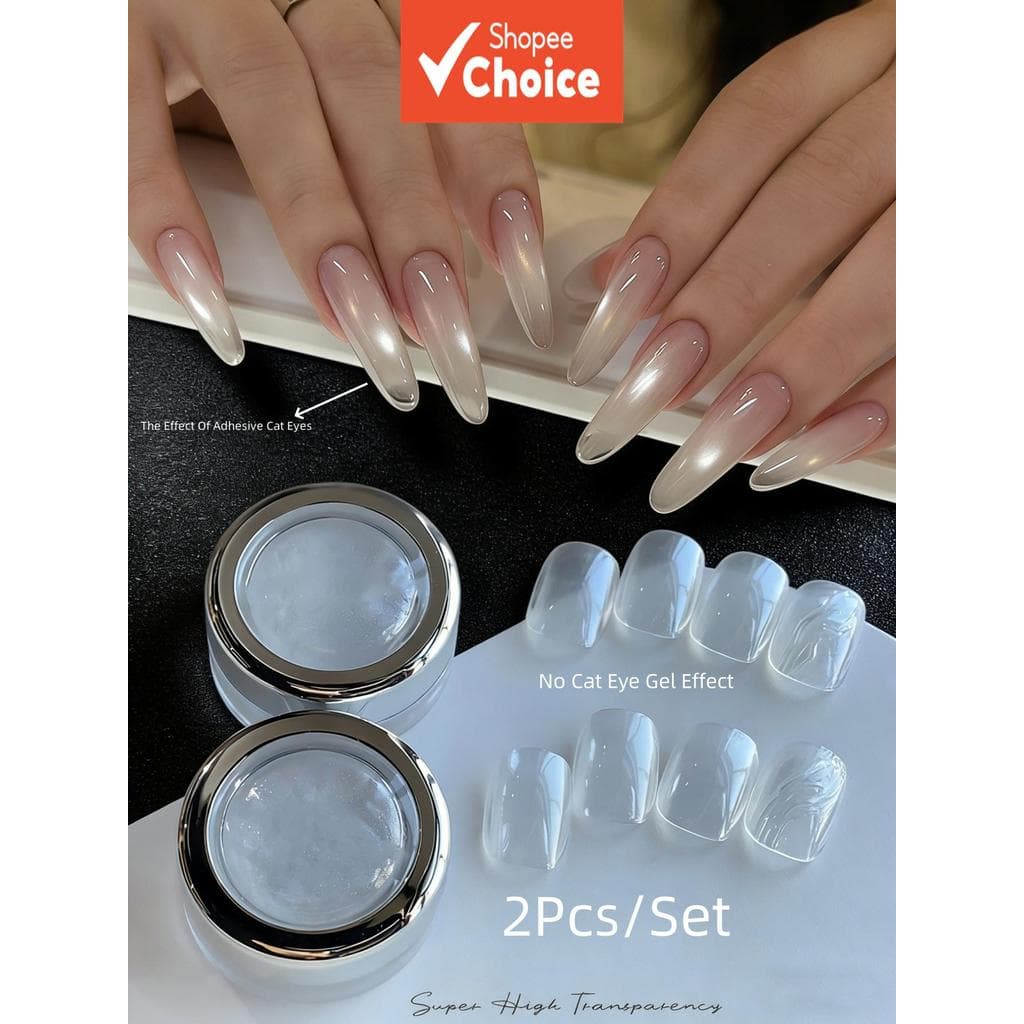 ชุดแต่งเล็บพร้อม Chrome 2 ชิ้น/เซ็ต, Mermaid & Sparkling Electroplated Powders สําหรับเจลโปแลนด์ รูปที่ 1