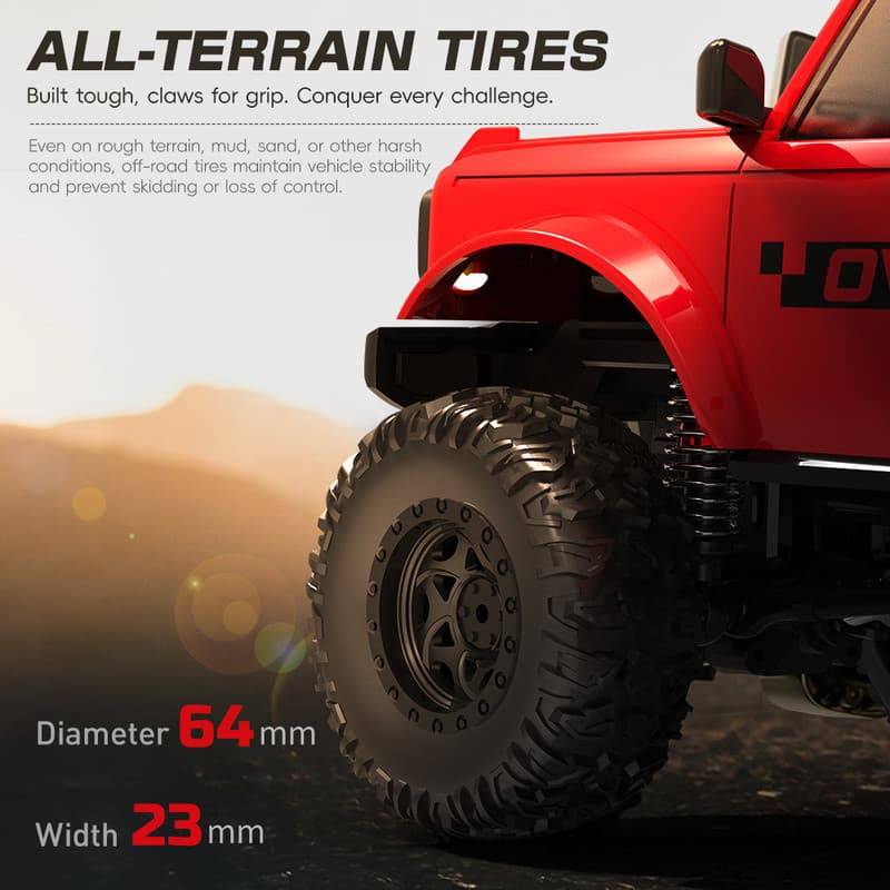 1/20 4WD RC รถออฟโรด 4x4 เกียร์กลสลับได้ Full Proportional Rock Crawler Off-Road ปีนเขารถบรรทุกพร้อมไฟ LED 1/20 รูปที่ 5