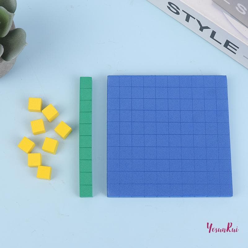 YosunRui] Base Ten Blos 130Pcs สําหรับคณิตศาสตร์ Place Value Blos Base 10 Math Manipers Number Concepts คณิตศาสตร์ก้อนสําหรับเด็กนับ Blo ใหม่ รูปที่ 3