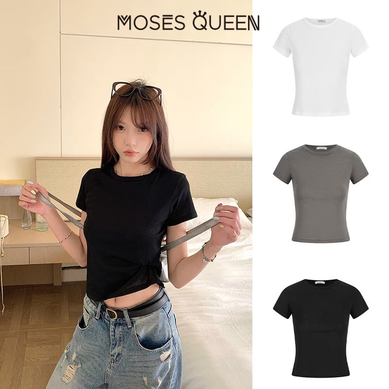 < MOSESQUEEN > กางเกงลูกเรือแขนสั้นพื้นฐาน สีหลากหลาย นุ่มสบาย ระบายอากาศได้ดี เหมาะสำหรับสวมใส่ประจำวัน #63576 รูปที่ 2
