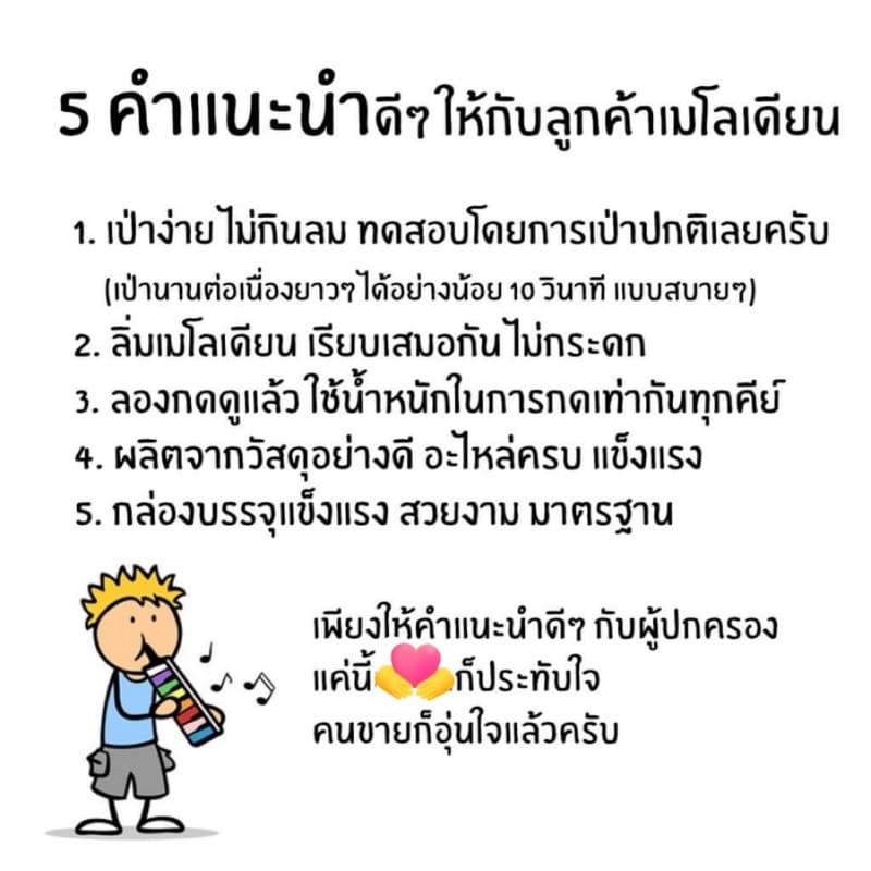 เมโลเดี้ยน Melodica กระเป๋าผ้า 32 คีย์ เสียงดี ไม่กินลม เหมาะสำหรับเด็ก พร้อมอุปกรณ์ครบชุด รูปที่ 6