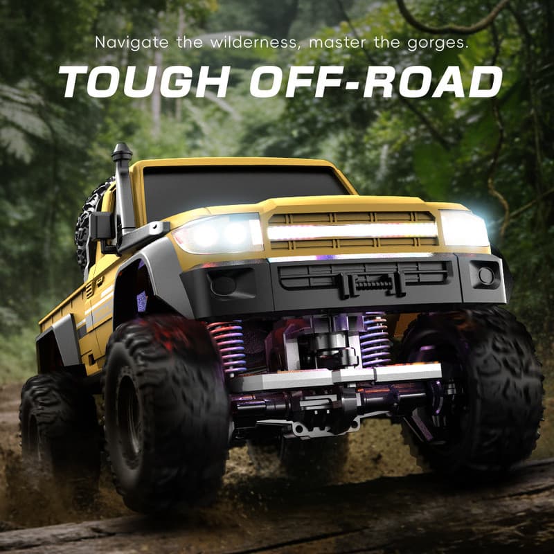 1/20 4WD RC รถออฟโรด 4x4 เกียร์กลสลับได้ Full Proportional Rock Crawler Off-Road ปีนเขารถบรรทุกพร้อมไฟ LED 1/20 รูปที่ 4
