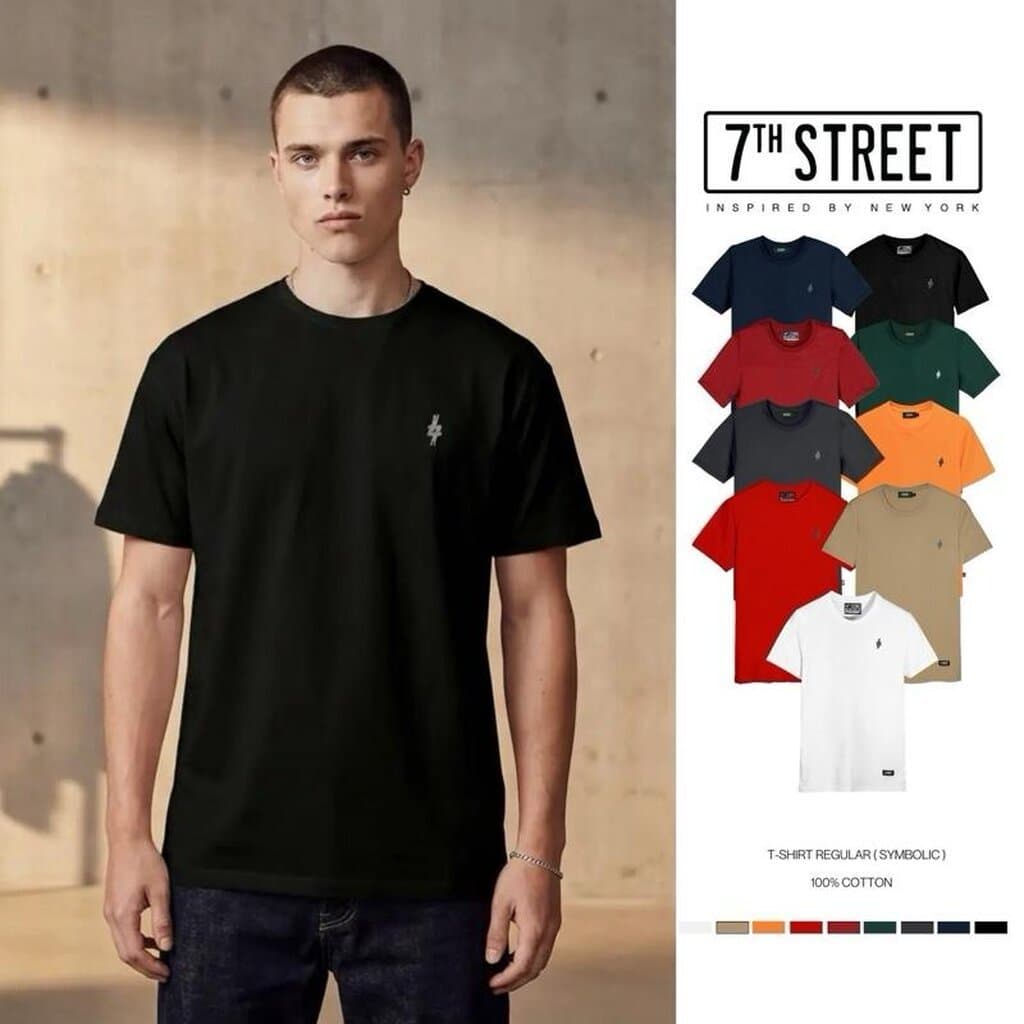 เสื้อยืด 7ᵗʰ Street รุ่น ZLG โลโก้ป้ายเหล็ก ผ้า Cotton100% นุ่มสบาย ระบายอากาศได้ดี ไซส์ M-2XL Clothing Man ผู้ชาย Ts... รูปที่ 1